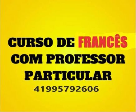 Curso de francês com professor particular (aulas de 1 hora)