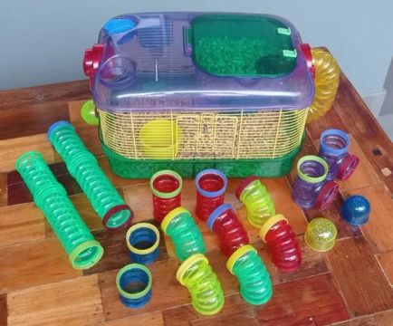 Gaiola importada para hamster (Kaytee Critter Trail-1)
