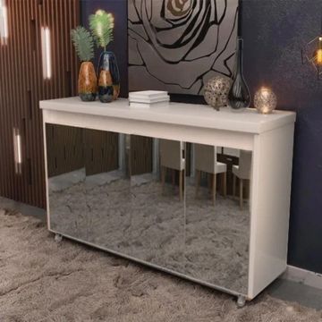 CÓD 002 Promoção! Buffet Maria c Espelho Branco Frete Grátis