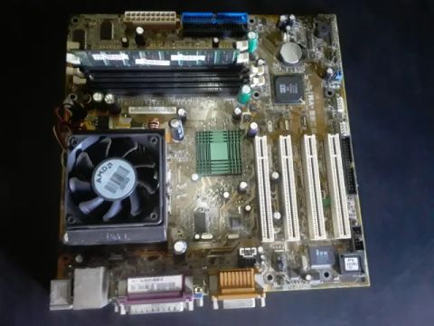 Kit placa mãe Asus A7S266-VM + processador AMD Athlon XP 1700