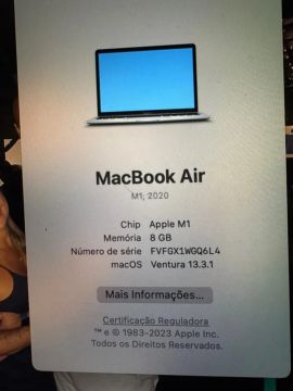 MacBook Air M1 2020 - 8GB - Novo