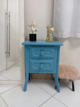Mesa de Cabeceira Azul Provençal
