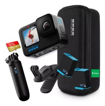 Gopro Hero10 Black + 2 Bateria Extra + Cartão de Memória 128 gb