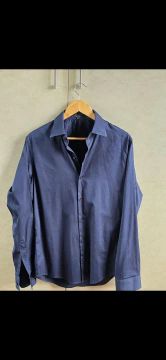 Camisa Masculina RICARDO ALMEIDA Manga Longa Austin - Marinho