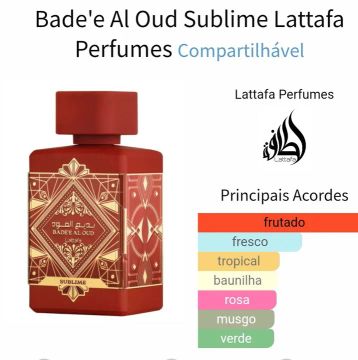 Perfume Bade'e Al Oud Sublime Lattafa - 100ml