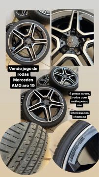 Jogo de Rodas Mercedes AMG aro 19 c/ Pneus Novos
