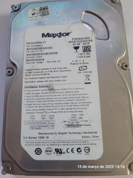 HD SATA Maxtor 80GB - DiamondMax 21