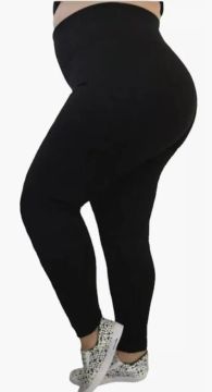 Legging preta de compressão Plus Size - Tamanho G