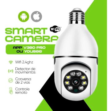 Câmera de Segurança Wi-Fi - 1080P HD - Visão Noturna - Alarme - Detecção de Movimento