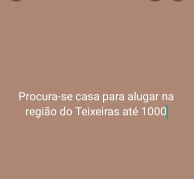 Casa para alugar em Teixeiras - R$ 1000