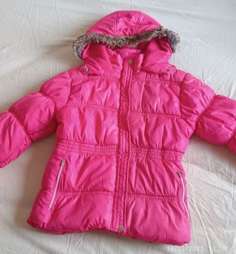 Casaco de inverno rosa para menina
