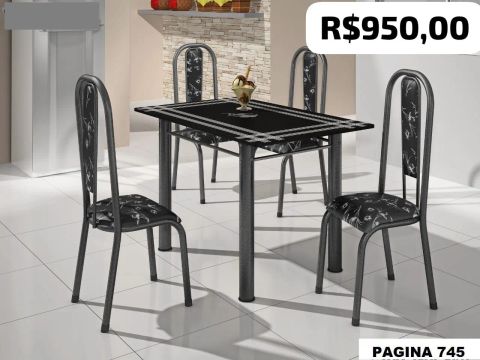 Conjunto de Mesa e Cadeiras para Cozinha