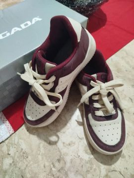 Tênis Casual Marrom e Branco