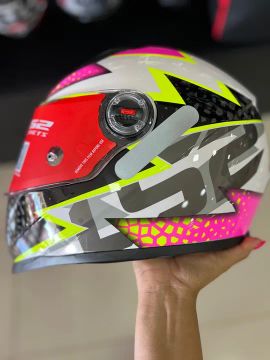 Capacete LS2 FF358 Classic Evo Speed White/Pink