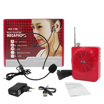 Megafone Portátil KD-150 com Microfone de Headset