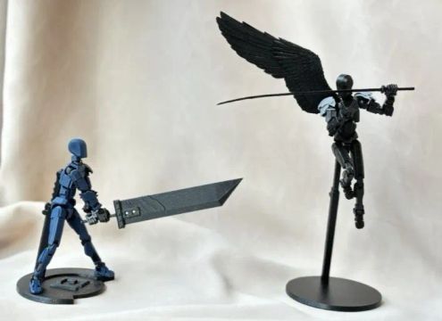 Boneco  articulados com acessórios 