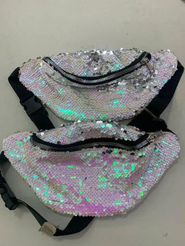 Bolsa de cintura com glitter 