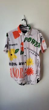 Camisa viscose estampada.
