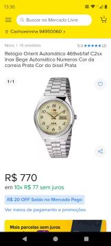 Relógio Orient automatic