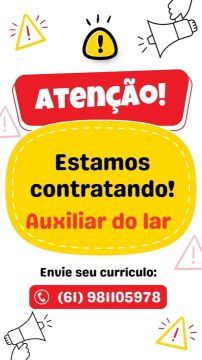 Auxiliar do lar e Babá - Carteira Assinada 