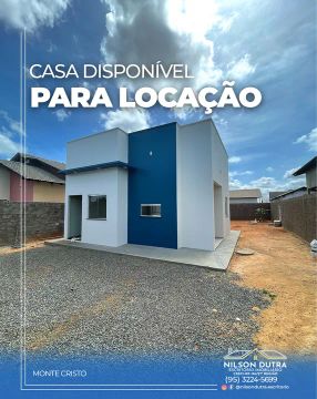 Casa disponível para locação no bairro Monte Cristo 