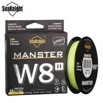 Linha de Pesca Multifilamento 500m, 8 Fios MANSTER, Cor: Amarela - 0,23mm - 33LB