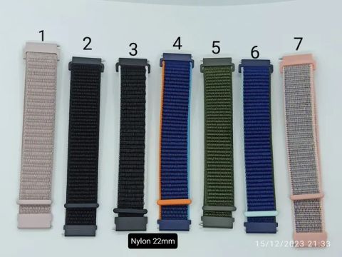 Pulseira de Nylon para relógio smartwatch 20mm 22mm