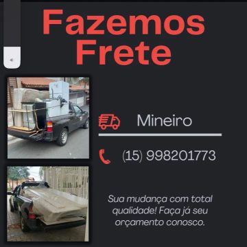 Frete Mineiro - melhor preço da zona norte de Sorocaba!