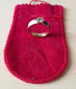 Anel feminino banhado a ouro rose