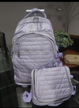 Mochila de rodinha com lancheira Rebecca Bonbom