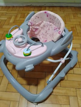 Andador Infantil Bebê Galzerano Rosa - Usado