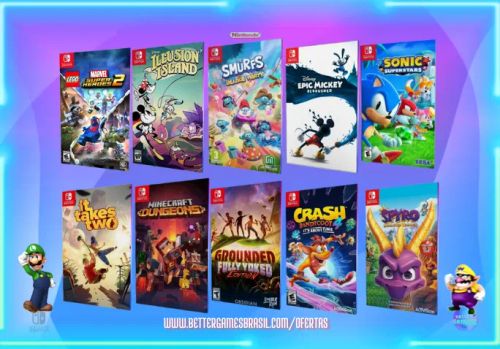 Cupheads + Nintendo Crash Lego Spyro Minecraft Smurfs Zelda Mickey Grounded Sonic Pokémon