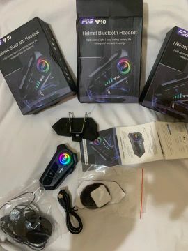 Fone de Ouvido Bluetooth para Motocicleta - RGB, Impermeável e Y10 e Y20