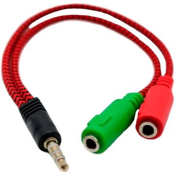 Cabo adaptador áudio P3 macho e 2 P2 fêmea Knup KP-FPP01