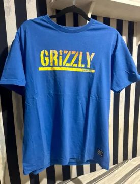 Camiseta Grizzly Stamp Fadeway Tee Azul