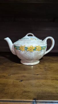 Bule de Porcelana Vintage Morley Ware England - Coleção "Daffodil"
