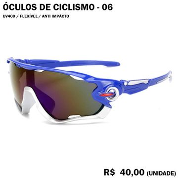Óculos de Ciclismo Azul com Proteção UV400