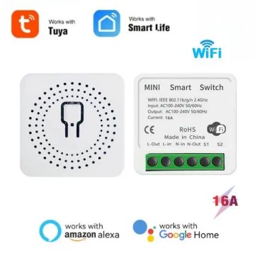 Lâmpada Tomada Interruptor Wifi Tuya, Compatível com alexa
