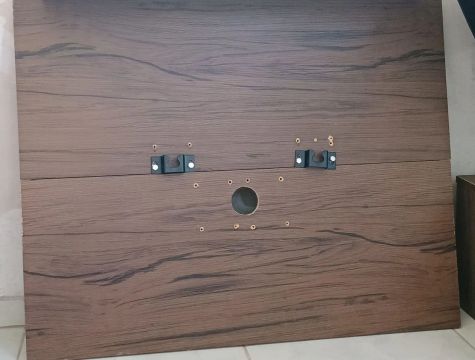 Rack, painel e centro de sala em Madeira