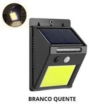 Luminaria Solar Arandela 30 Leds Cob Sensor Presença