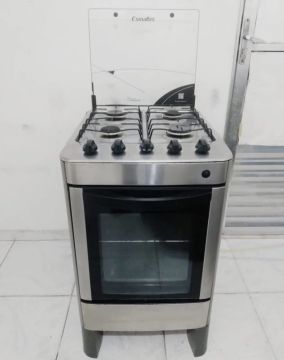 FOGÃO 4 BOCAS FRENTE INOX FAZ CARRETO