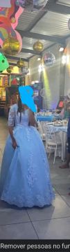 Vestido de Festa Azul Claro