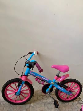 Bicicleta Infantil Nathor - Rosa e Azul - 16 Polegadas