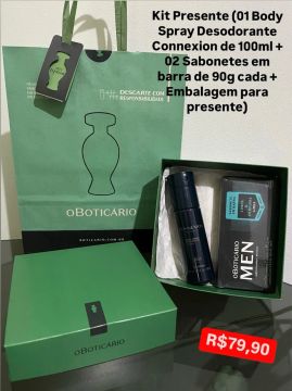 Tenho a pronta entrega esses e outros Kits para presentes O Boticário.