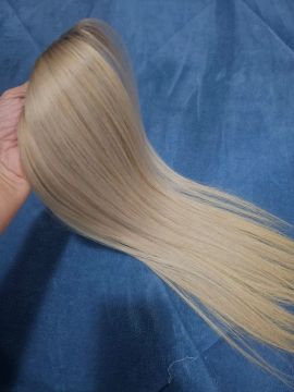 Cabelo humano brasileiro do sulloiro claro - 100% natural