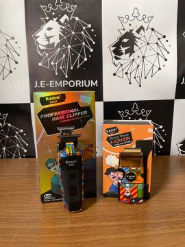 Kit Kemei - Máquina Kemei KM-MAX5090 e Shaver KM-RS7098.