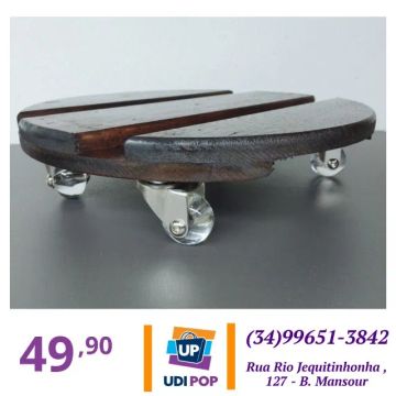 Suporte Para Vaso De Plantas Rodinhas Silicone