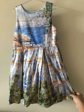 Vestido Infantil Estampa Italiana