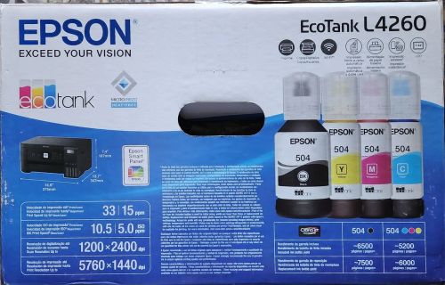 Impressora Multifuncional Epson EcoTank L4260 - Wi-Fi - Preto
