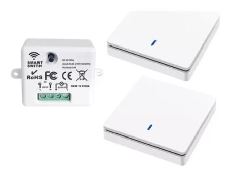 Interruptor Lâmpada Sem Fio (módulo + 2 Interruptor 1 Tecla)